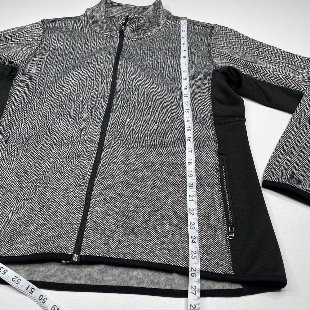 Marc New York Fleece Jacket Full Zip Black Herringbone Outdoor Comfy Gorp Warm - Picture 11 of 14